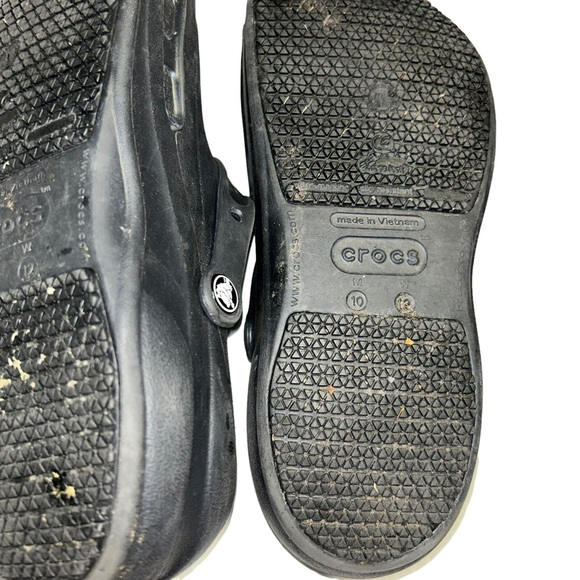 Crocs Bistro work Clog Black Slip On Shoes Slip Resistant Men 10/ Wmn 12 - Picture 3 of 4